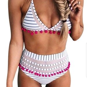 Striped Pom Bikini